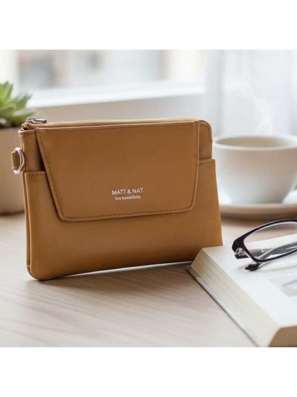 ๐ Matt & Nat Vegan Leather Wallet โ Sunshine Yellow โ Minimal + Functional